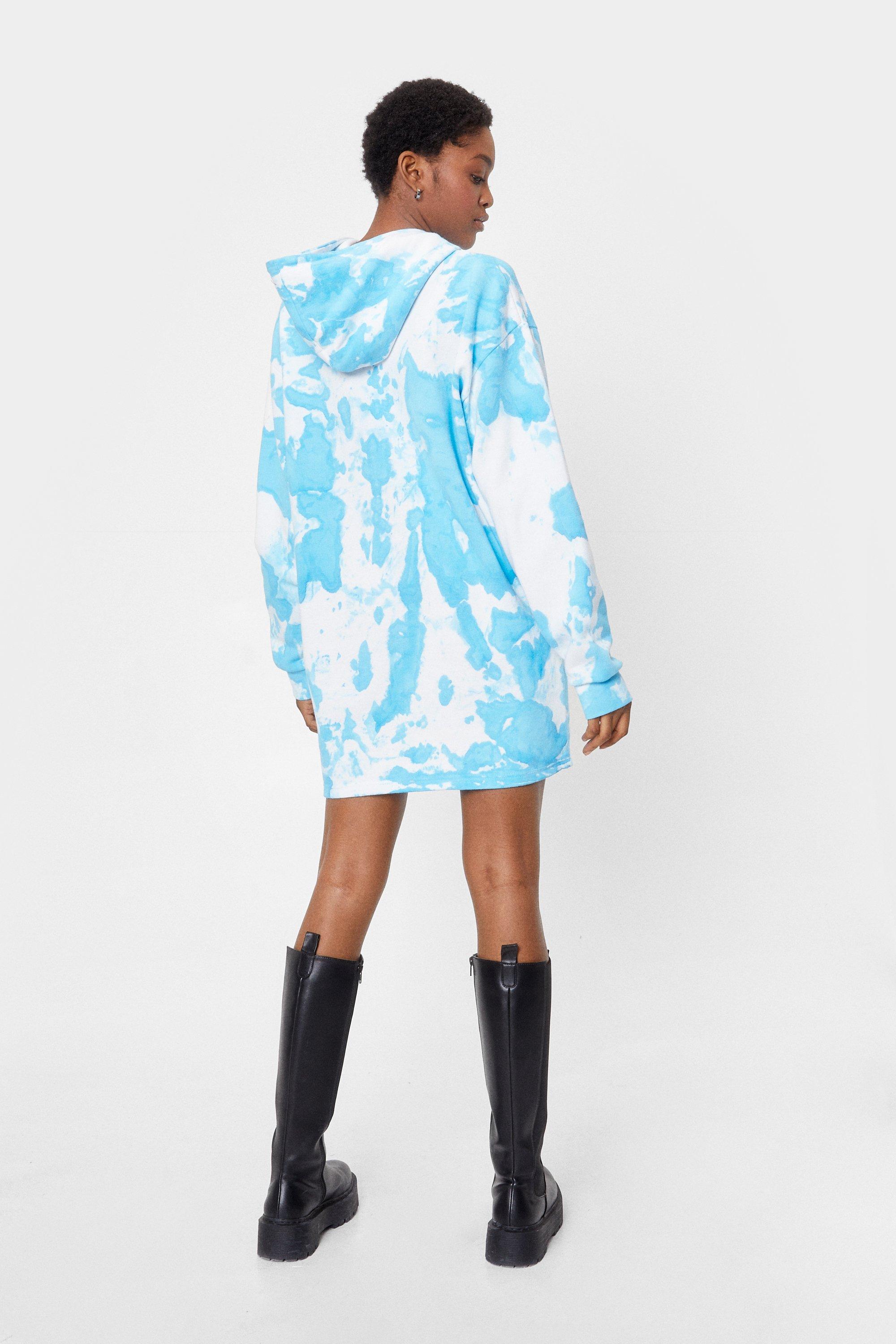 Tie dye cheap sweatshirt dress